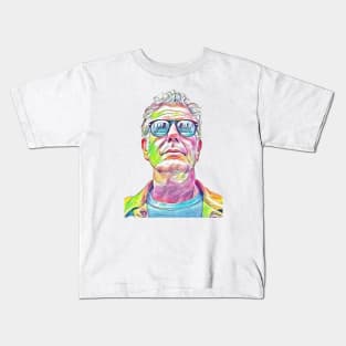 Anthony Bourdain Coloured Pencil Art Kids T-Shirt